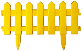 Забор для клумб МастерСад Палисадник 190 см желтый