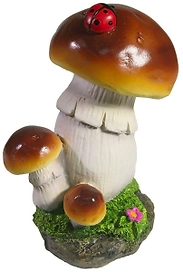 Садовая фигура RemecoClub Грибочки с божьей коровкой 12 см