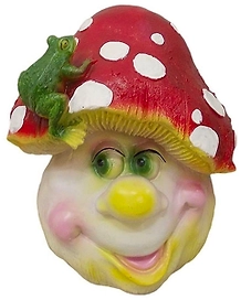 Садовая фигура RemecoClub Гриб с лягушкой 27 см