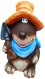 Садовая фигура Planet Garden Крот в шляпе 45 см