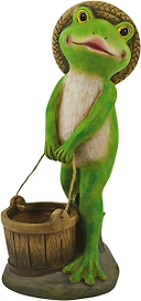 Садовая фигура Лягушка с ведром 38 см