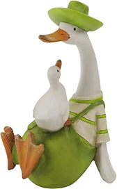 Садовая фигура Утка с утенком 21,5 см