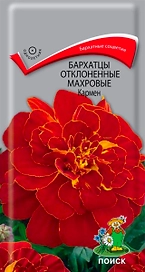 Семена Бархатца отклоненного махрового ПОИСК Кармен 0,4 г