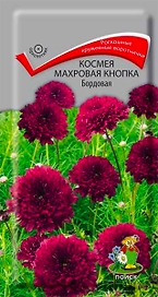 Семена Космеи ПОИСК Махровая кнопка бордовая 0,1 г