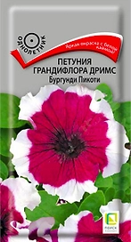 Семена Петунии крупноцветковой ПОИСК Дримс Бургунди Пикоти 15 х 15 шт