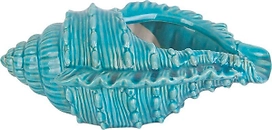 Раковина керамика декоративная синяя 28x15x11 см