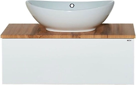 Тумба навесная под раковину MISTY Ива 30x80 см МДФ белая