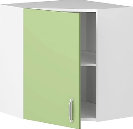 Шкаф угловой настенный Малахит 67,6х60 см 