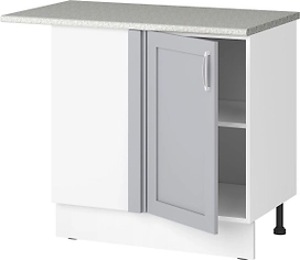 Шкаф напольный угловой Сапфир 85,2х100 см ДСП голубой