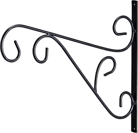 Держатель настенный для кашпо 30x1,5x23 см черный