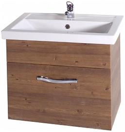 Тумба подвесная под раковину АСБ-Мебель Анкона 60 72х57 см светлый орех