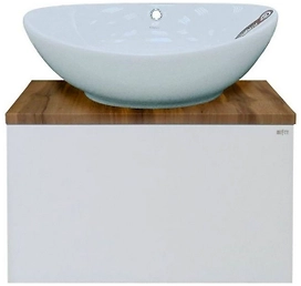 Тумба навесная под раковину MISTY Ива 30х60 см МДФ белая