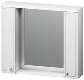 Шкаф зеркальный навесной RedBlu by Damixa Palace One 85 см МДФ белый