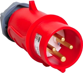 Вилка сетевая IEK ССИ-014 380 В 16 А красная
