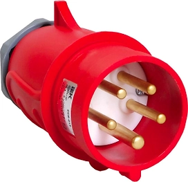Вилка сетевая IEK ССИ-025 200 В 32 А красная