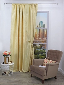 Штора портьерная Amore Mio САБРИНА 15608 270х140 см бежевая 1 шт