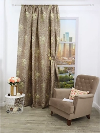 Штора портьерная Amore Mio ВЕРСАЛЬ 15611 270х140 см коричневая 1 шт