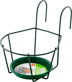 Кронштейн настенный для балконного ящика 18 см зеленый