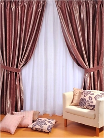 Штора портьерная Belezza SHAYLA полиэстер 270x200 см 2 шт розовая