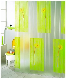 Штора для ванны Bacchetta Steli 180х200 см зеленая
