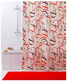 Штора для ванны Bacchetta Lettere 180х200 см многоцветная