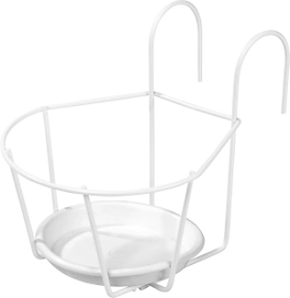 Кронштейн настенный для горшков LUX-TOOLS 18 см белый