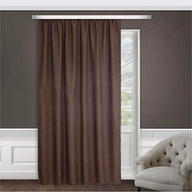 Штора портьерная 270x200 см 1 шт коричневая