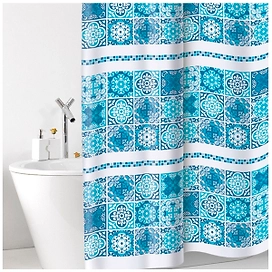 Штора для ванны Bacchetta Cementine 182х182 см синяя
