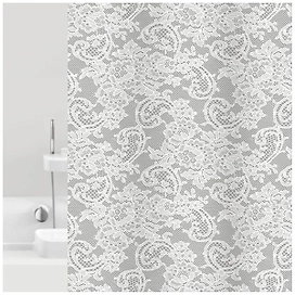 Штора для ванны Bacchetta Dantelle 180х200 см серая