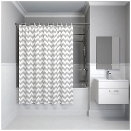 Штора для ванны IDDIS Basic B07P118I11 180х180 см серая