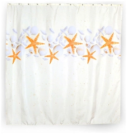 Штора для ванны Verran STARS 180х180 см оранжевая