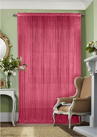 Штора кисея полиэстер 300х290 см темно-красная 1 шт