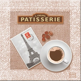 Салфетки одноразовые Кофе Ностальжи 3-слойные 33x33 см 20 шт