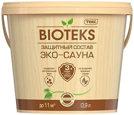Защитный состав ТЕКС BIOTEKS Эко-сауна 0,9 л полуматовый