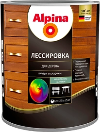 Антисептик глубокого проникновения ALPINA 2,5 л шелковисто-матовый