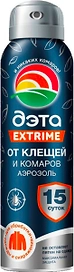 Аэрозоль от клещей и комаров ДЭТА для обработки одежды и снаряжения 150 мл