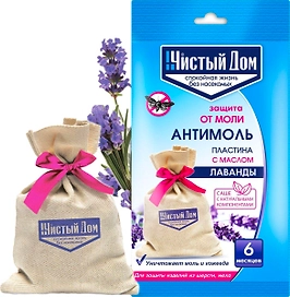 Пластина в саше Чистый Дом Антимоль 1 шт