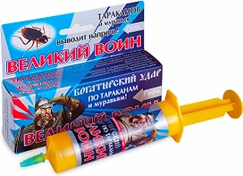 Средство для защитное от тараканов и муравьев Ваше хозяйство Великий Воин 45 г