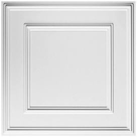 Панель 3D ПВХ листовая Палермо Белый 595х595х10 мм