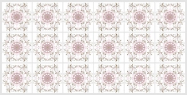 Панель ПВХ листовая Цветочный орнамент 480х960х6 мм