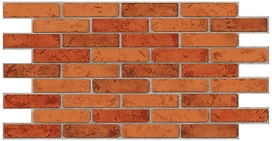 Панель ПВХ листовая Кирпич натуральный 498х971х3 мм