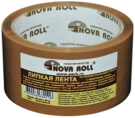 Клейкая лента NOVA ROLL 48 мм х 50 м коричневая
