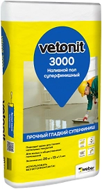 Наливной пол цементный weber.vetonit 3000 20 кг