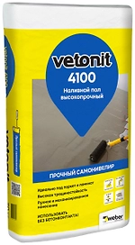 Наливной пол цементный weber.vetonit 4100 20 кг