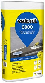 Ровнитель для пола цементный weber.vetonit 6000 25 кг