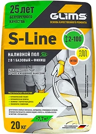 Наливной пой гипсовый GLIMS S-Line 20 кг