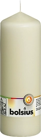 Свеча столбик Bolsius кремовая 20х7 см