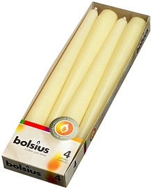 Свеча античная Bolsius кремовая 24,5х2,4 см 4 шт