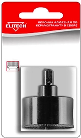 Коронка по керамограниту ELITECH 45 мм 150 мм