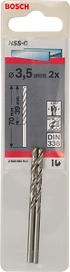 Сверло по металлу BOSCH HSS-G 3,5 мм 39 мм 2 шт